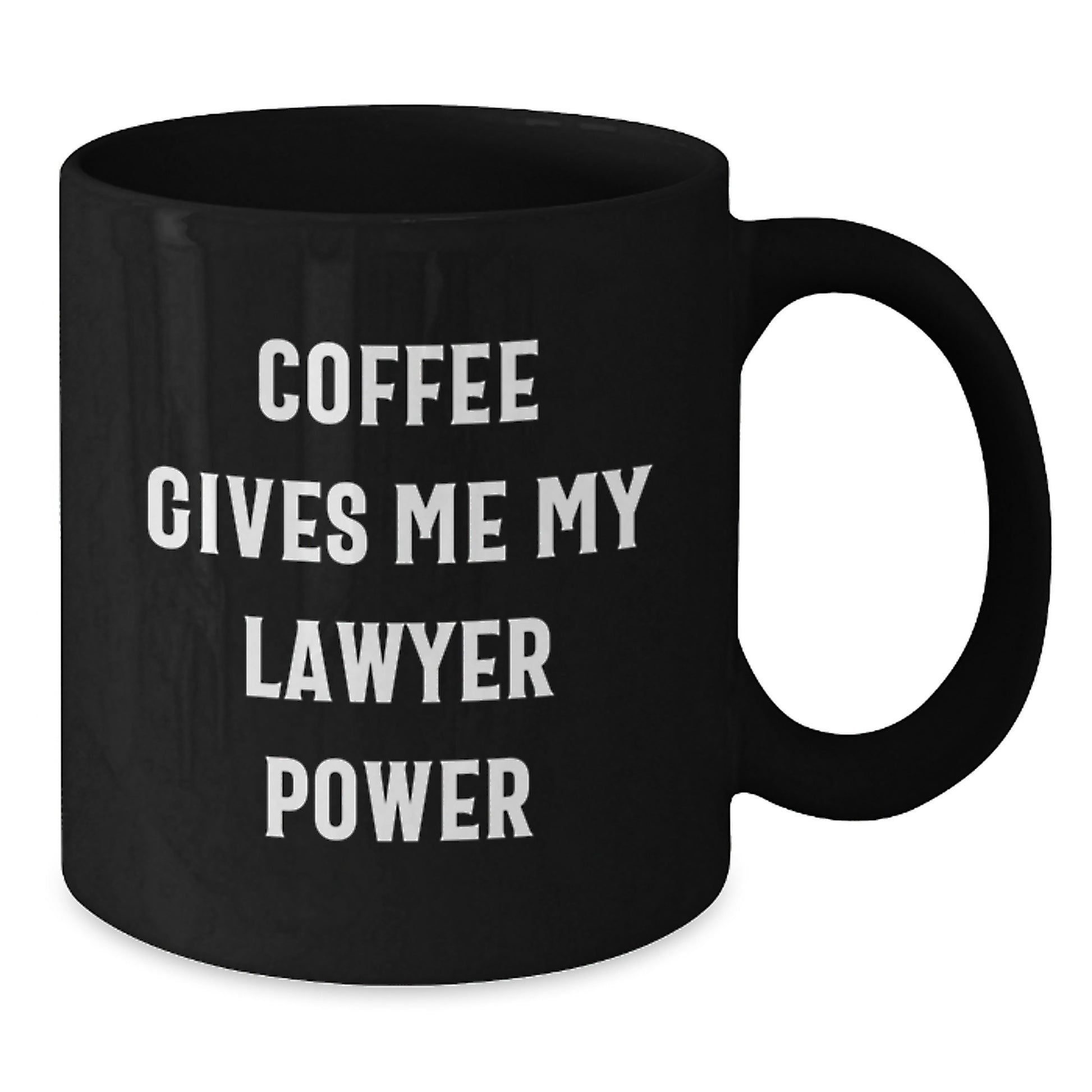 Funny Lawyer Gifts from Friends, Christmas Unique Lawyer Mugs with Coffee Gives Me My Lawyer Power, Black Coffee Mug for Lawyer Men - Additional