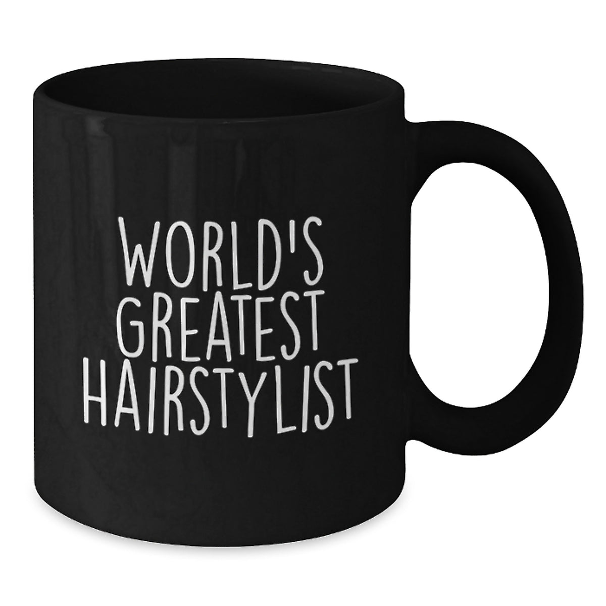Funny Gifts from Friends to the World's Greatest Hairstylist Black Coffee Mug Birthday Unique - Additional