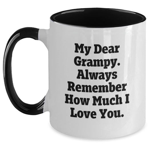 Funny Grampy Gifts from Men to Grampy - Two Tone Coffee Mug for Grampy Christmas Unique Presents - Main