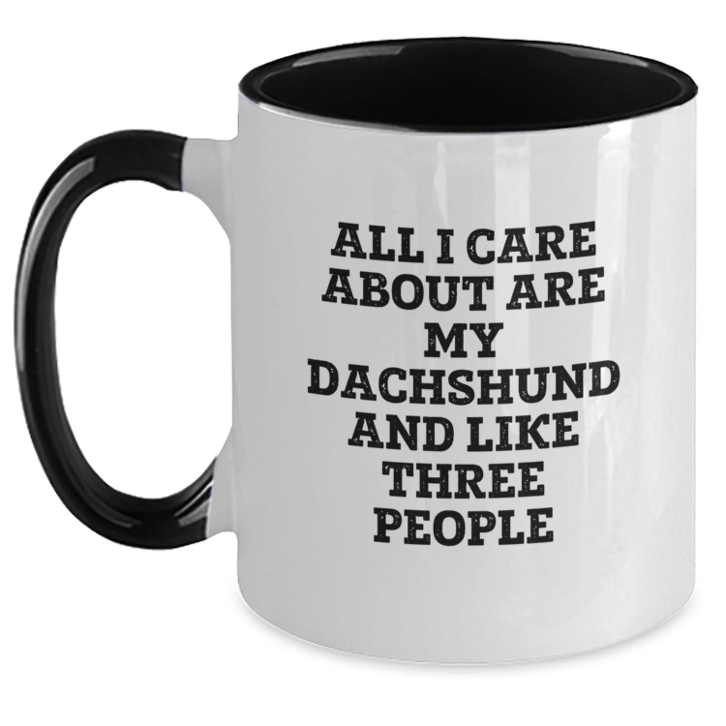 Funny Dachshund Dog Lover Gifts from Men to Friends for Valentine's Two Tone Coffee Mug - Main