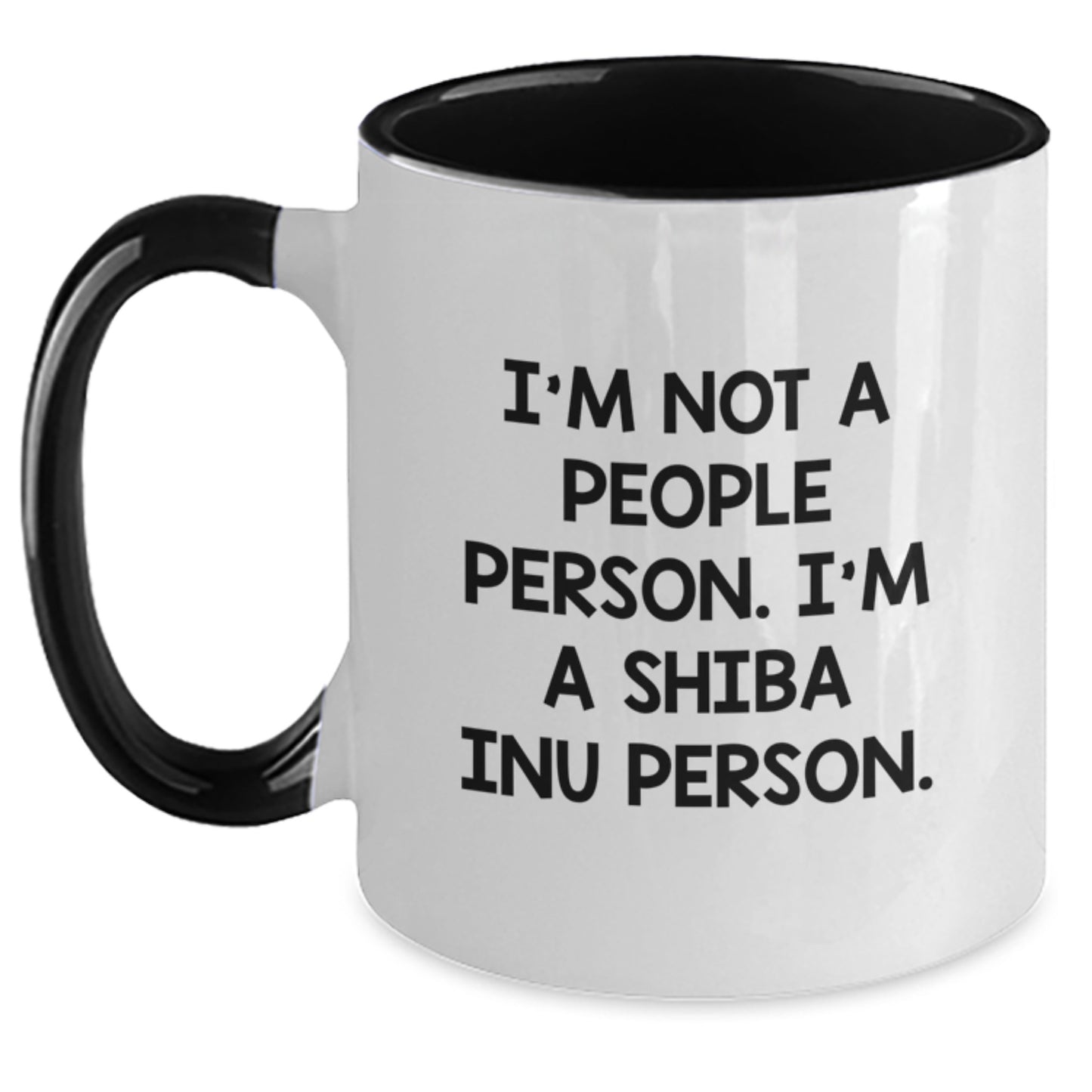 Funny Shiba Inu Dog Lover Gifts from Men, Funny Shiba Inu Dog Mug for Valentine's Unique Gifts, I'm Not A People Person. I'm A Shiba Inu Person. Two Tone Coffee Mug - Main