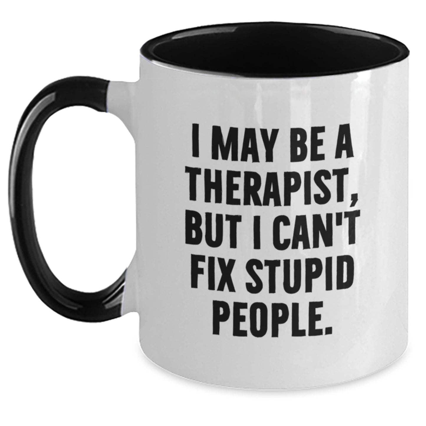 Funny Therapist Gifts from Friends for Therapist Men and Women Two Tone Coffee Mug - Main