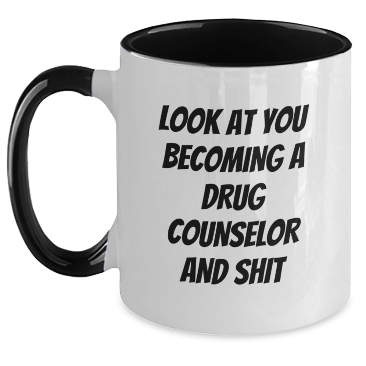 Drug Counselor Gift for Him - Humorous Keepsake Two Tone Coffee Mug - Main
