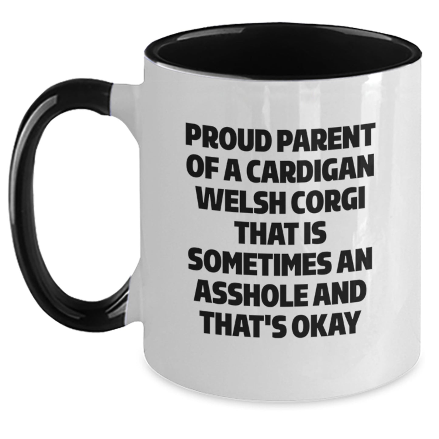 Funny Two Tone Coffee Mugs, Gifts from Mom for Proud Parents of Cardigan Welsh Corgis, Unique Mother's Day Unique Gifts - Main