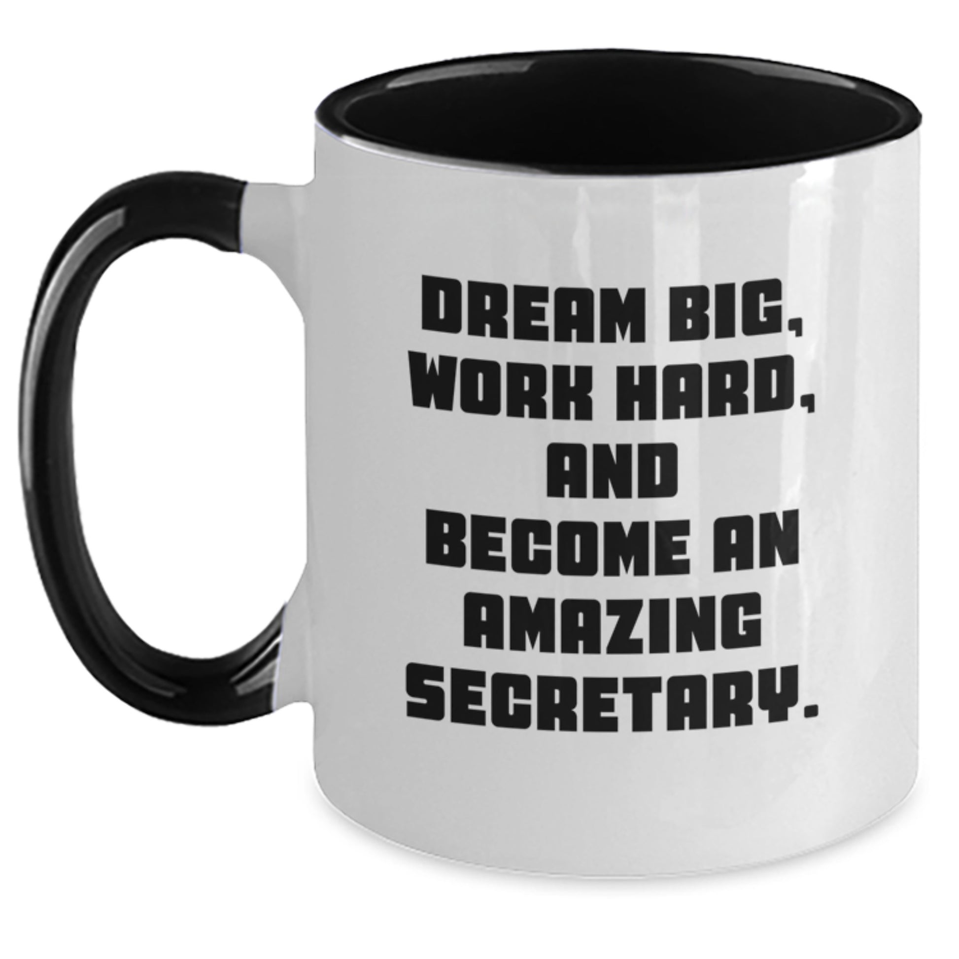Funny Secretary Quotes Gifts from Friends and Family for Secretary Men and Women, Two Tone Coffee Mug, Encouragement and Inspiration on Christmas - Main