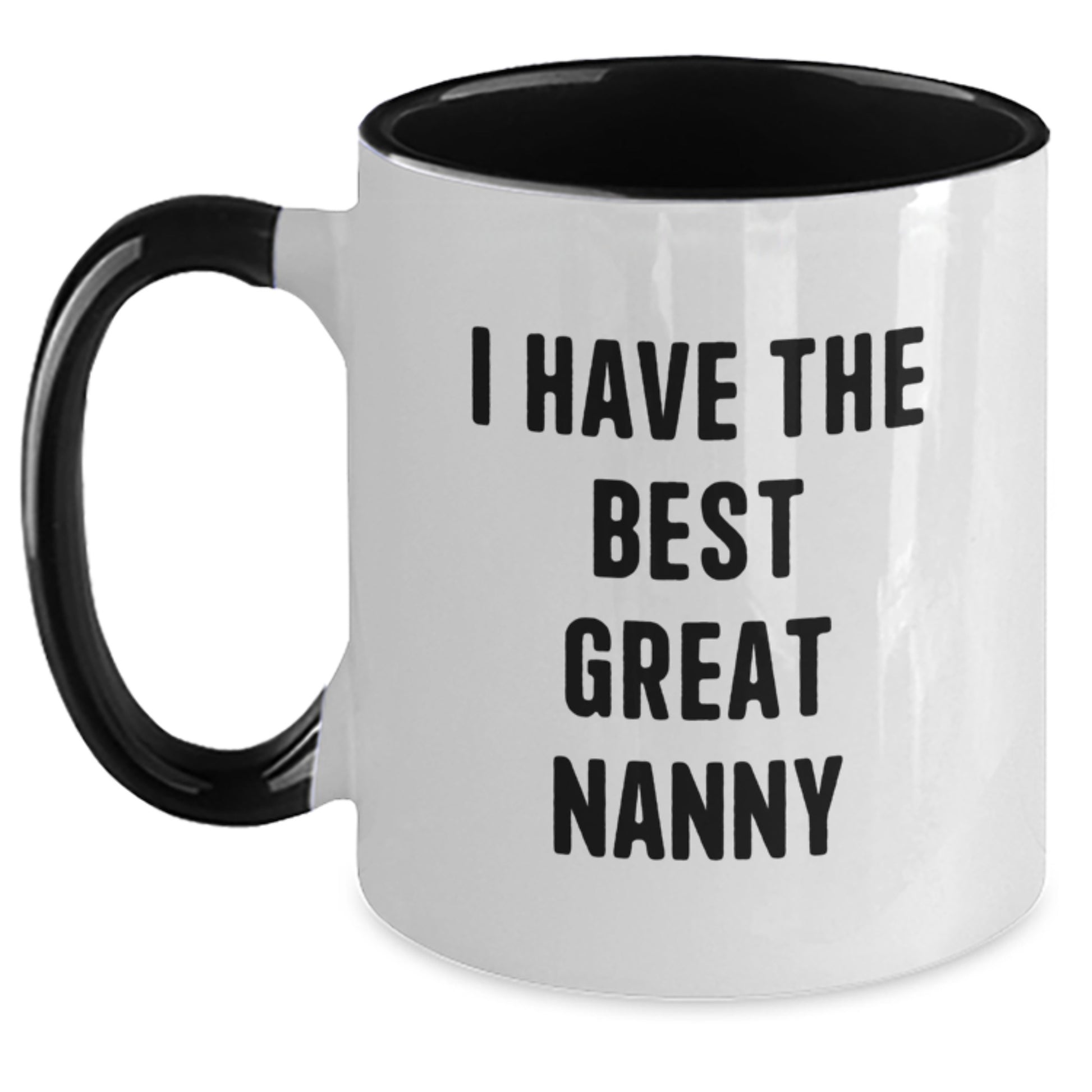 Funny Nanny Gifts from Men, Women, Friends, or Family on Valentine's - I Have The Best Great Nanny Two Tone Coffee Mug - Main