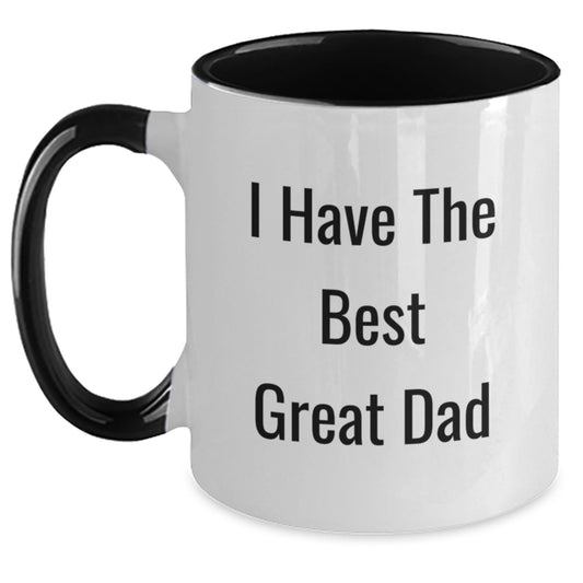 Funny Great Dad Two Tone Coffee Mugs Gifts from Family for Dad Birthday - Main