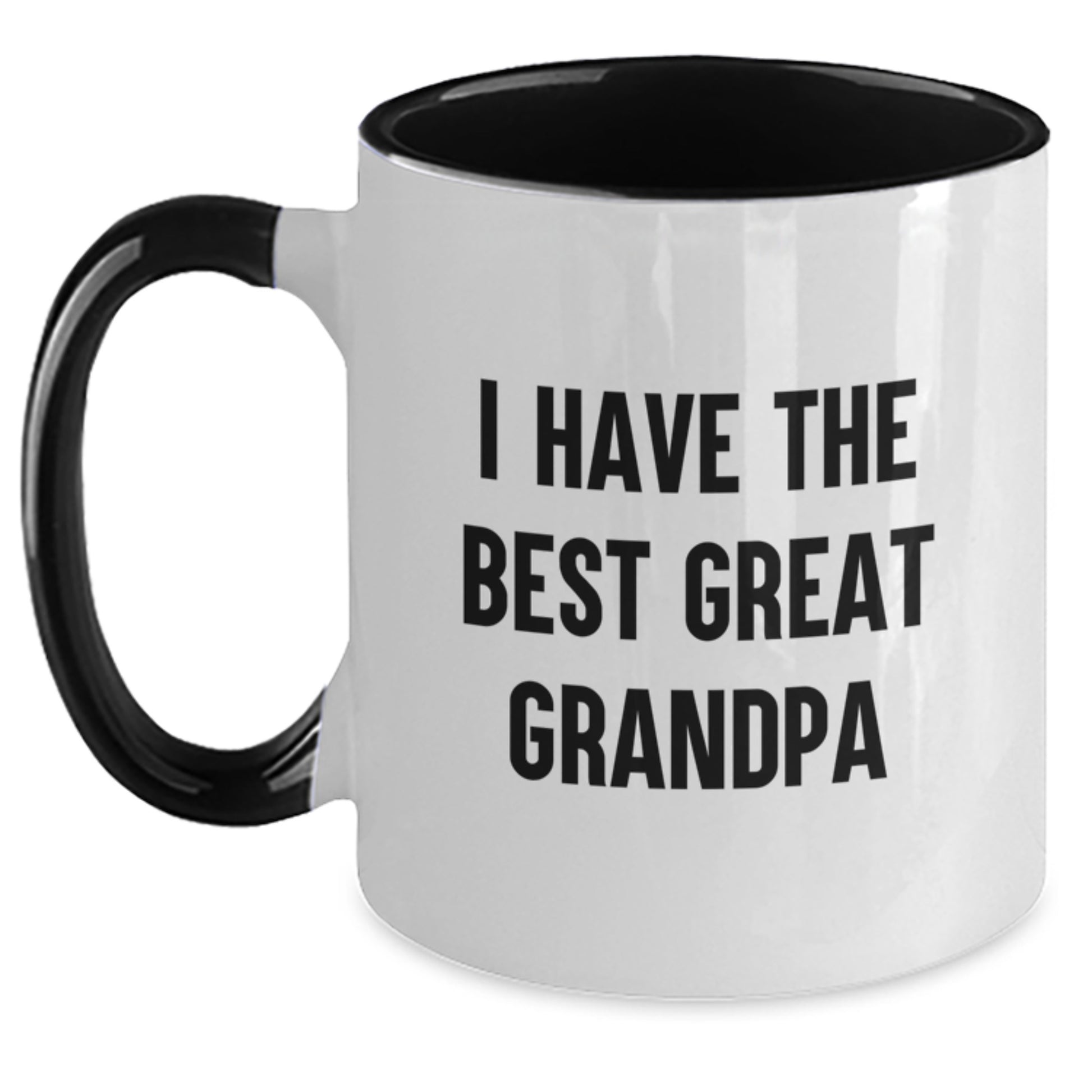 Funny Grandpa Gifts from Men to Grandpa - Two Tone Coffee Mug 'I Have The Best Great Grandpa' for Graduation Unique Gifts - Main