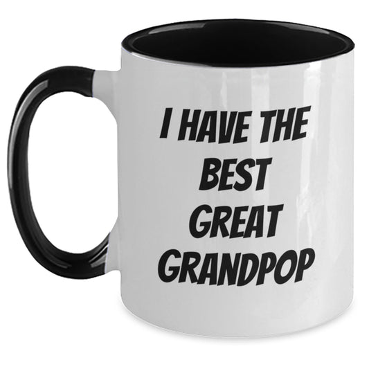 Funny Grandpop Gifts Ideas for Men, Women, Friends, Family - I Have The Best Great Grandpop Two Tone Coffee Mug Sets - Main