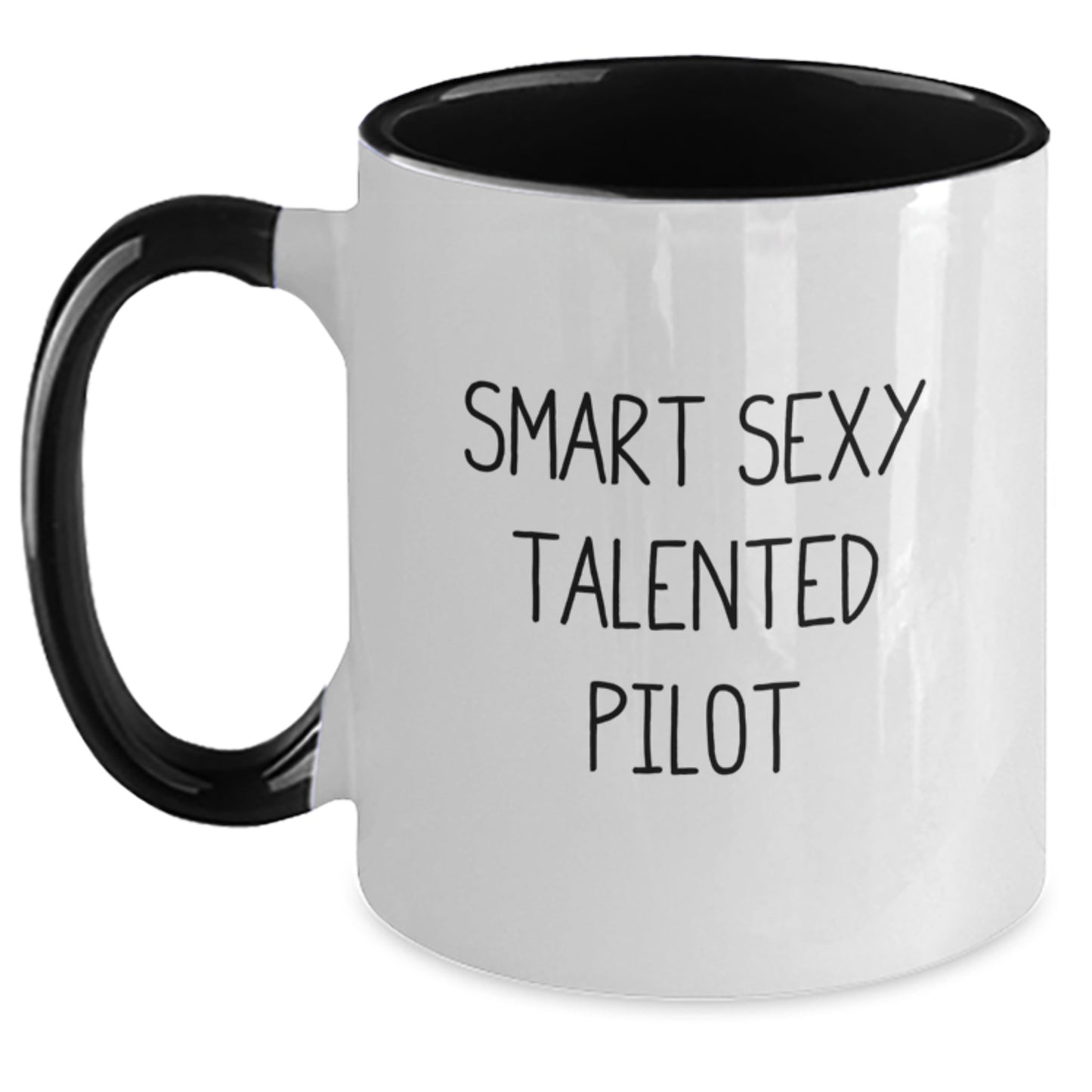 Gifts from Friends for the Smart Pilot, Funny Two Tone Coffee Mug, Perfect Graduation Unique Gifts for Men - Main