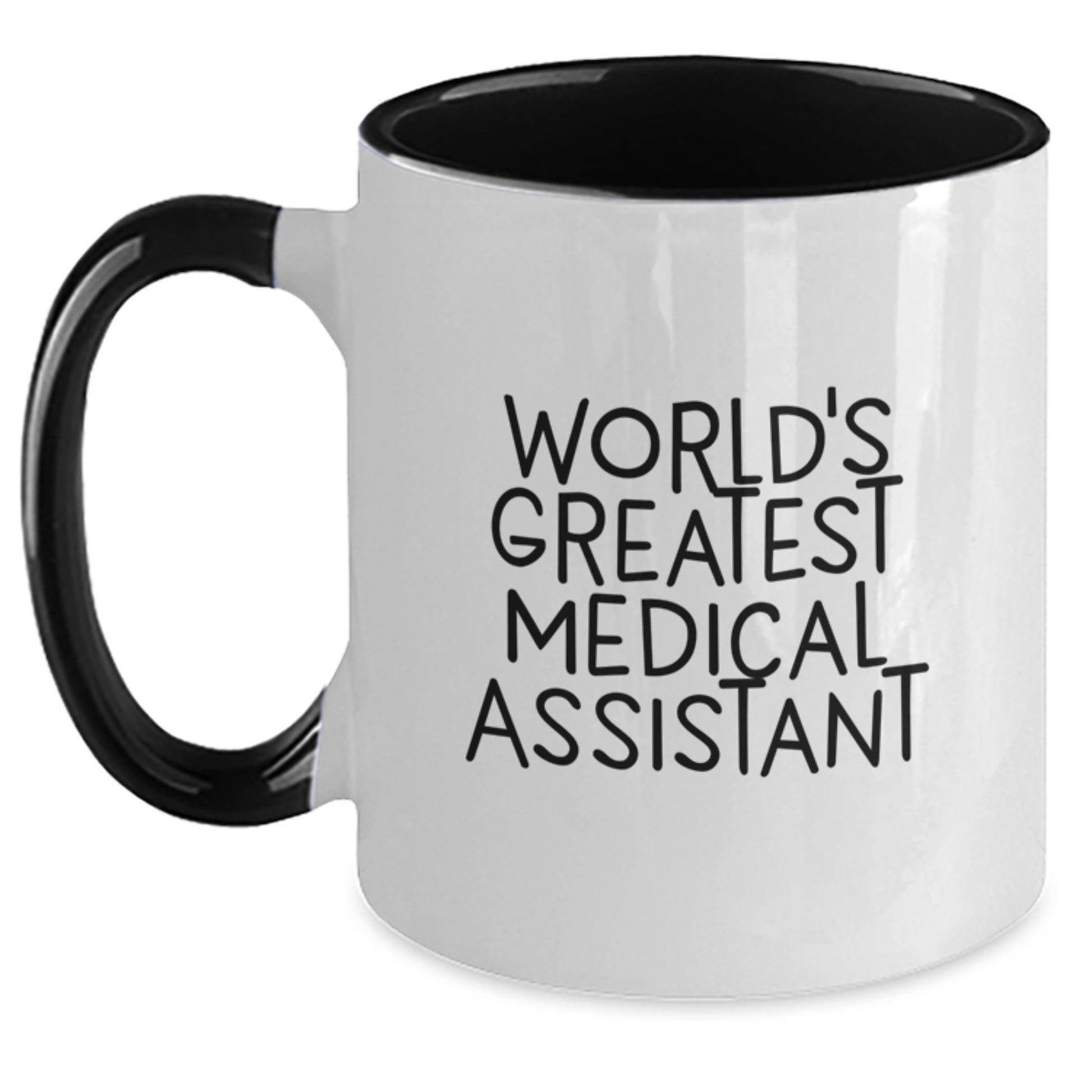 Funny World's Greatest Medical Assistant Gifts from Friends, Coworkers, Family - Unique Two Tone Coffee Mug for Medical Assistant Men, Women, Christmas Unique Gifts - Main