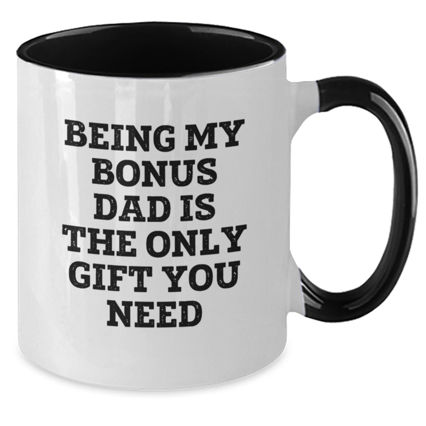 Funny Bonus Dad Gifts for Men, Unique Graduation Unique Gifts from Family, Bonus Dad Two Tone Coffee Mug - Additional
