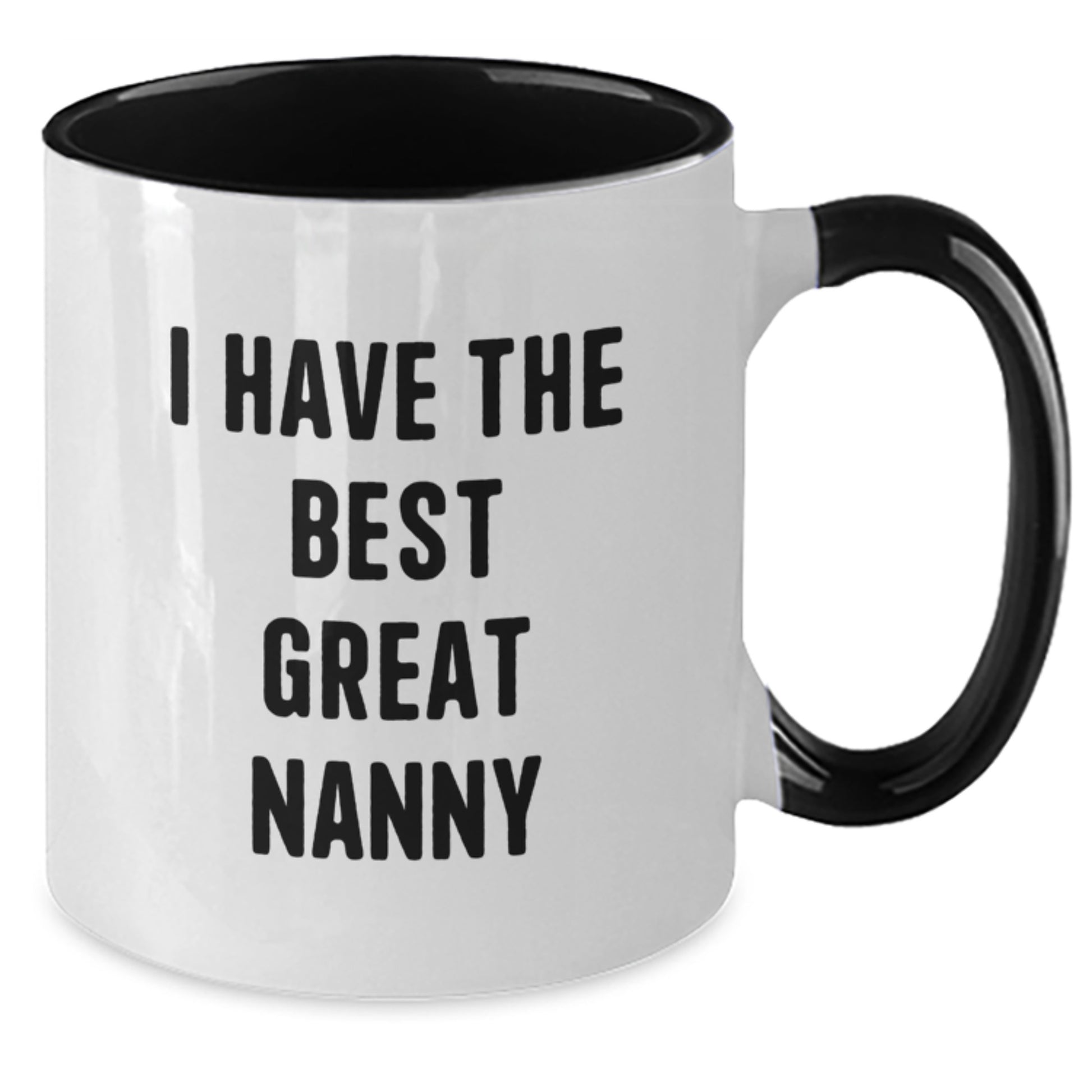 Funny Nanny Gifts from Men, Women, Friends, or Family on Valentine's - I Have The Best Great Nanny Two Tone Coffee Mug - Additional