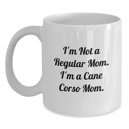Funny Cane Corso Dog Mom Gifts from Family for Graduation Unique Coffee Mugs, White Cane Corso Dog Lover Mug - Main