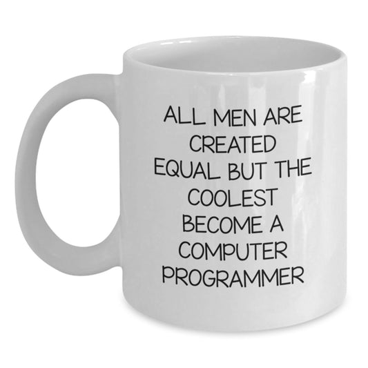 Funny Computer Programmer White Coffee Mug, Gifts from Men, Women, Friends, or Family for Computer Programmer Guys, Christmas Unique Presents - Main