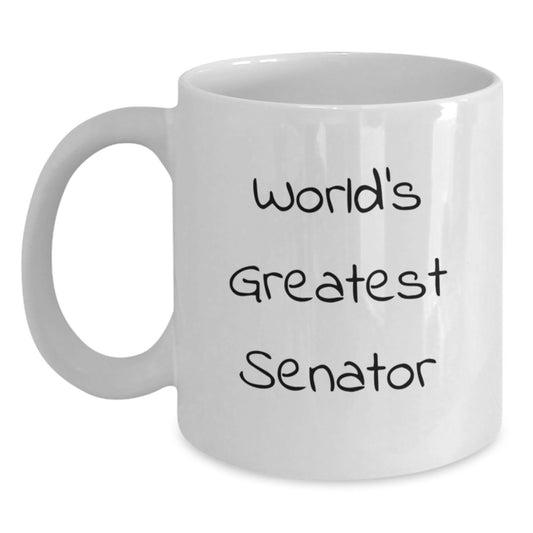 Senator Gift for Him - World's Greatest Senator Keepsake Coffee Mug - Main