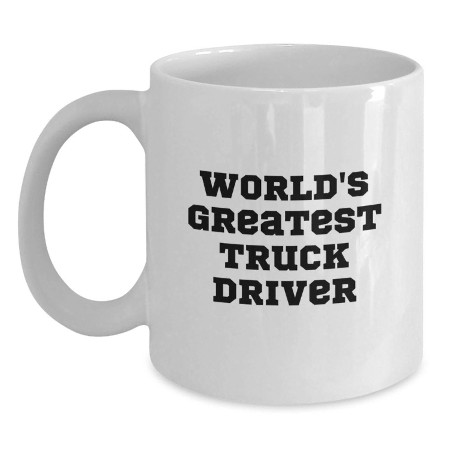 Funny Truck Driver Gifts from Friends, Unique White Coffee Mug for World's Greatest Truck Driver, Christmas Unique Presents - Main