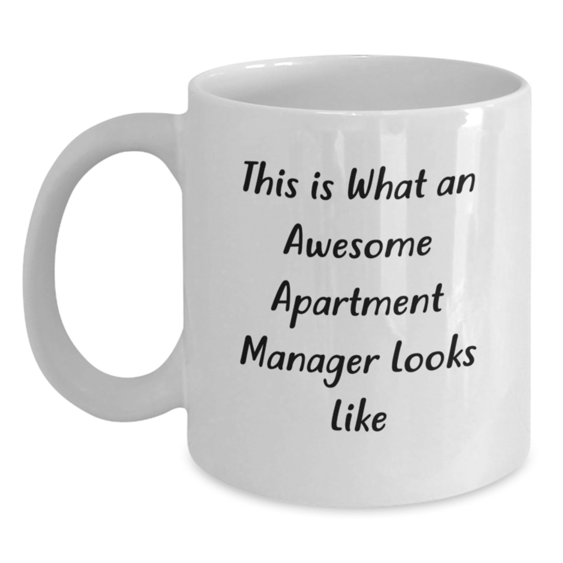 Funny Gift Ideas for Apartment Manager Men - White Coffee Mug - This Is What An Awesome Apartment Manager Looks Like, Gifts from Men to Apartment Manager - Main
