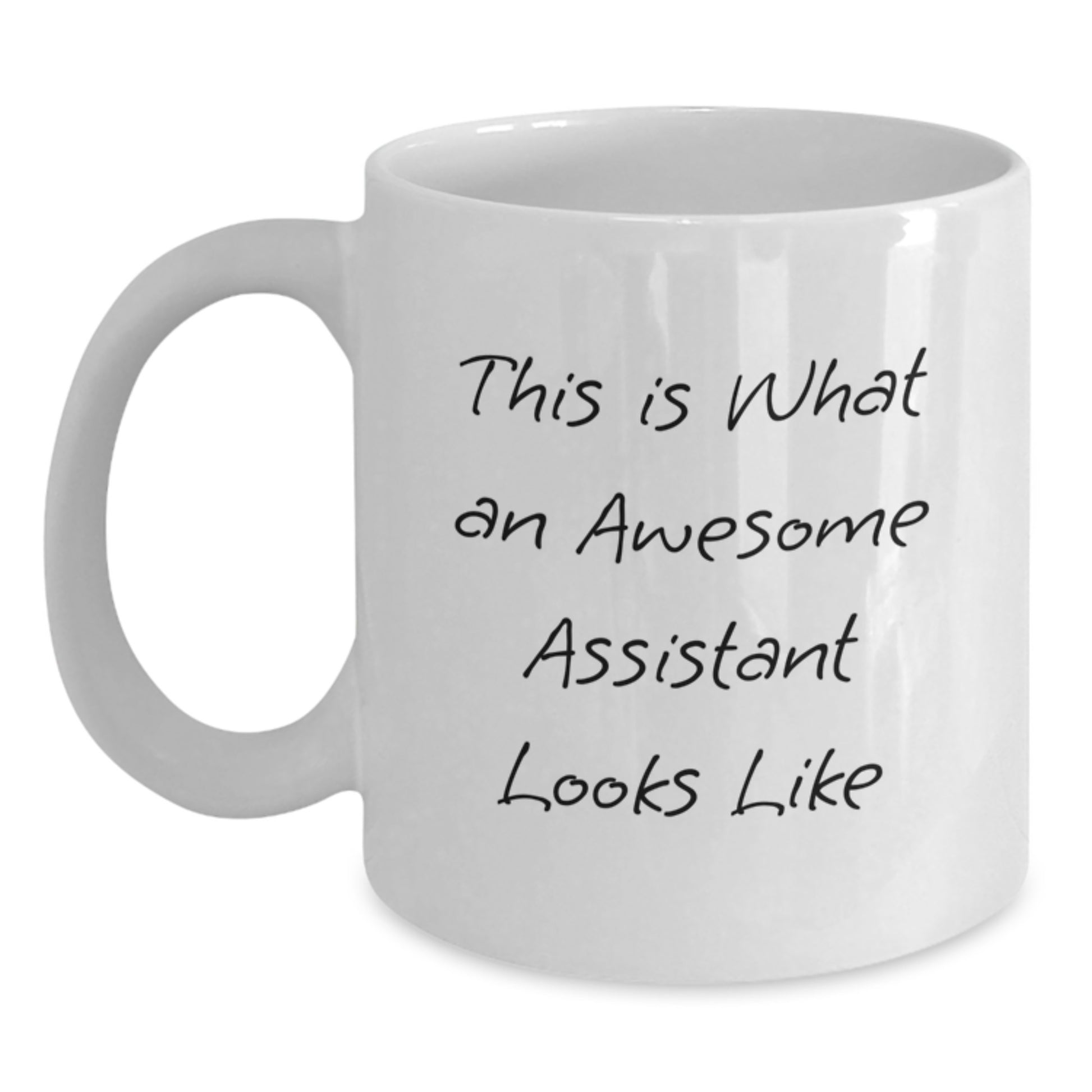 Funny Gifts from Friends for Awesome Assistant Christmas Unique Mugs, White Coffee Mug, This Is What An Awesome Assistant Looks Like Ceramic - Main