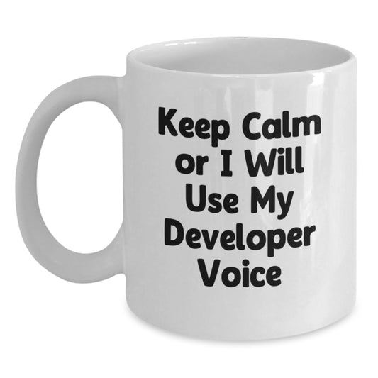 Developer White Coffee Mug, Funny Gift for Men, Women, Friends, Family from Developer Enthusiasts, Valentine's Unique - Main