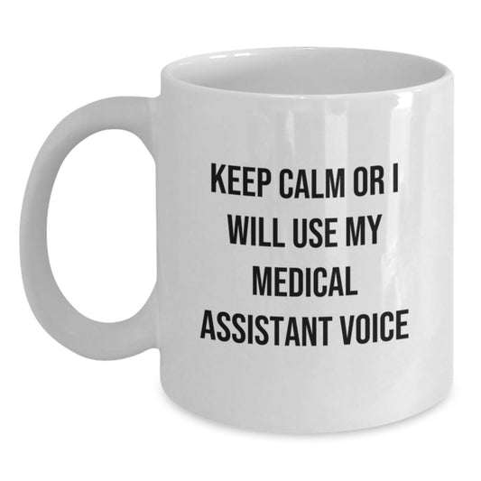 Funny Medical Assistant Gifts for Friends Christmas Unique White Coffee Mug - Main