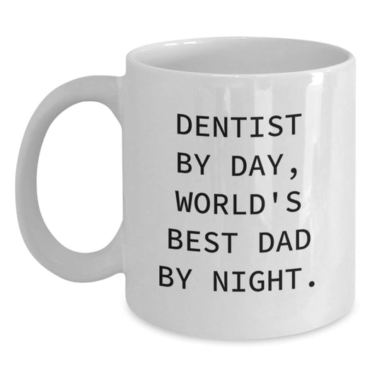 Funny Dentist Gifts for Men, World's Best Dad Mugs Christmas Unique Presents from Family - Main