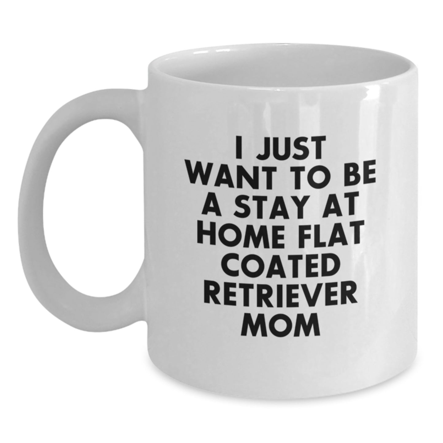 Funny Flat Coated Retriever Dog Gifts for Men from Mom on Birthday Unique White Coffee Mug - Main