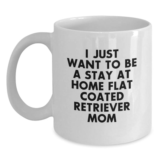 Funny Flat Coated Retriever Dog Gifts for Men from Mom on Birthday Unique White Coffee Mug - Main