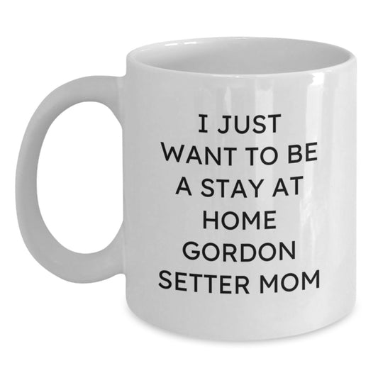 A Funny Gordon Setter Dog Mom White Coffee Mug for Birthday Unique Gifts from Family to Friends - Main