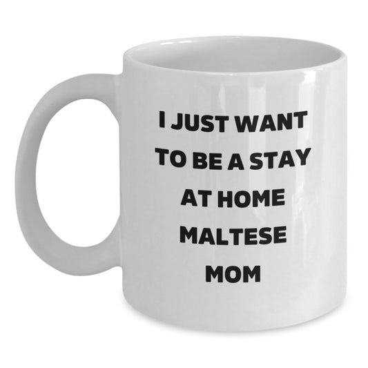 Maltese Dog Mom Gifts from Family Friends - Cute White Coffee Mug For Maltese Lover Birthday Unique Gift - Main
