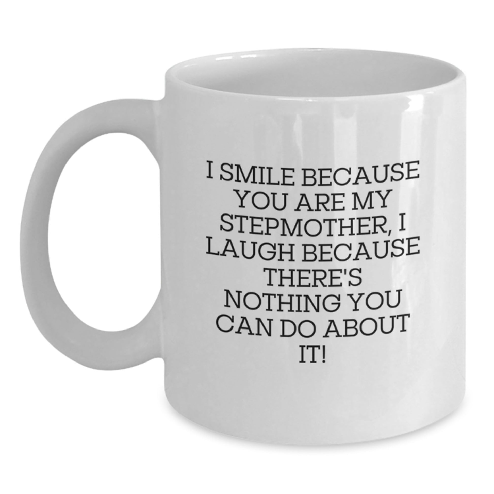 Funny Stepmother Quotes, White Coffee Mug Gifts from Men, Women, Friends or Family for Stepmother this Christmas - Main