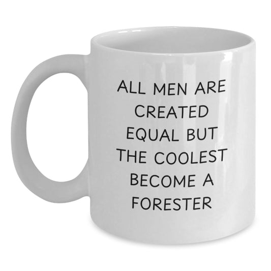 Funny Forester Gifts for Men, White Coffee Mugs from Friends, Unique Christmas Unique Gifts for Forester Enthusiasts - Main