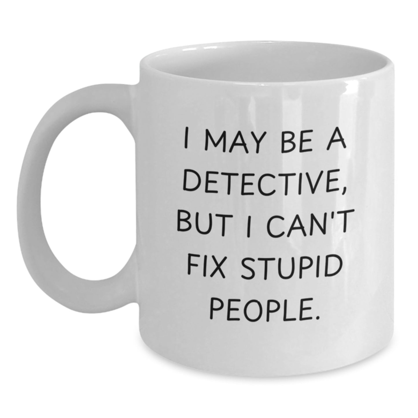 Detective Keepsake White Coffee Mug Surprise Birthday Gift for Him - Main