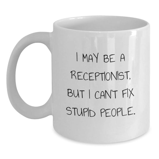 Funny Receptionist Gifts from Friends for Receptionist Birthday Unique Mug - Main