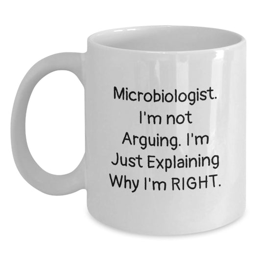 Microbiologist Keepsake White Ceramic Coffee Mug for Him Birthday Gift - Main
