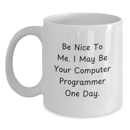 Funny Computer Programmer White Coffee Mugs Gifts from Friends for Male Computer Programmer - Main