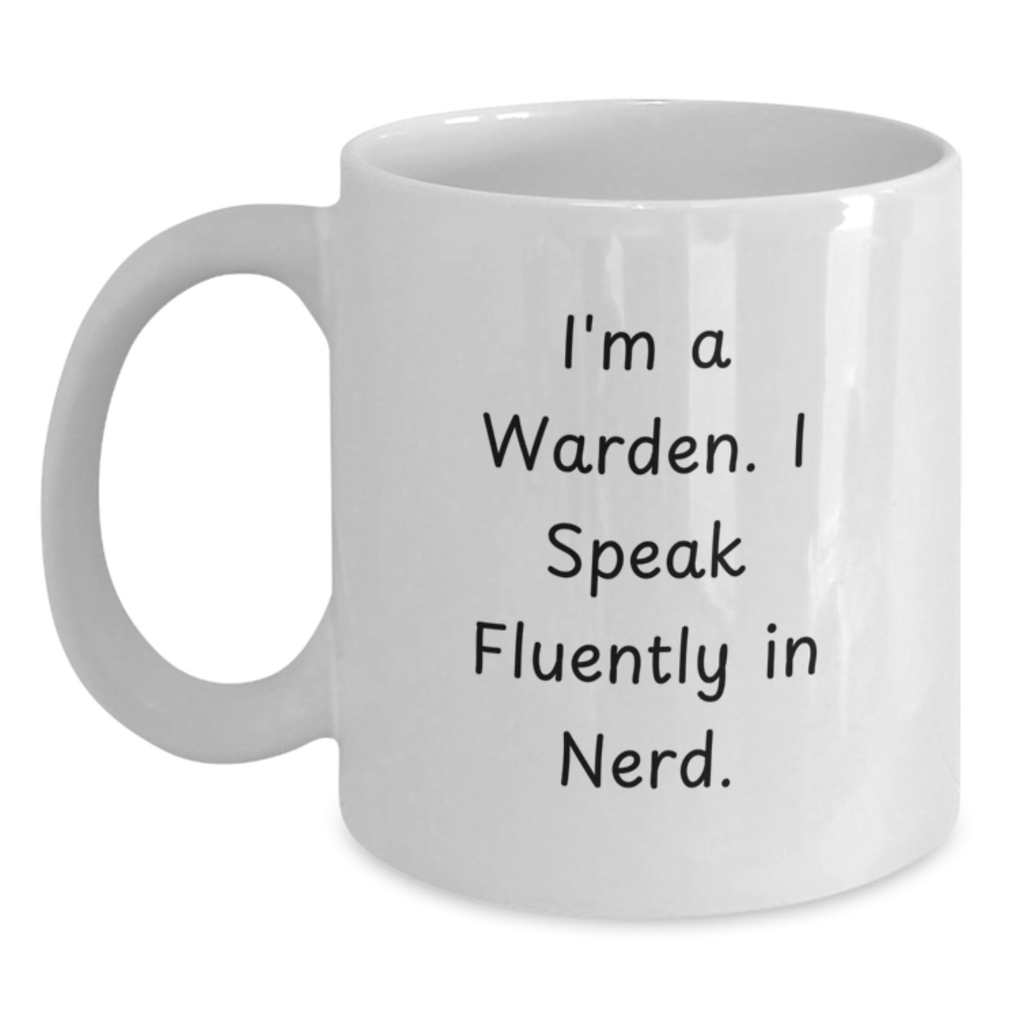 Funny Warden White Coffee Mug Gifts for Him from Friends, Christmas Unique Ideas - Main