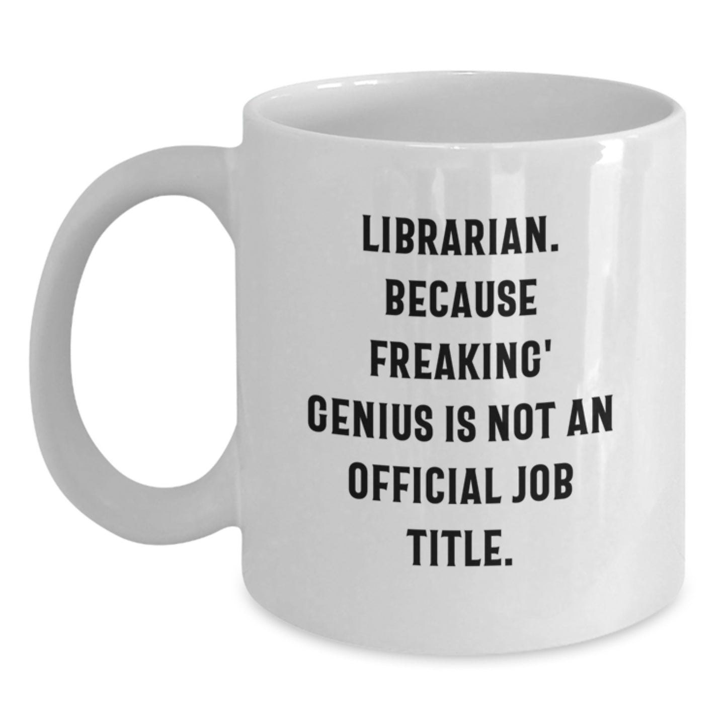 Funny Librarian Gifts from Men to Colleagues, Unique White Coffee Mugs for Librarian Day - Main