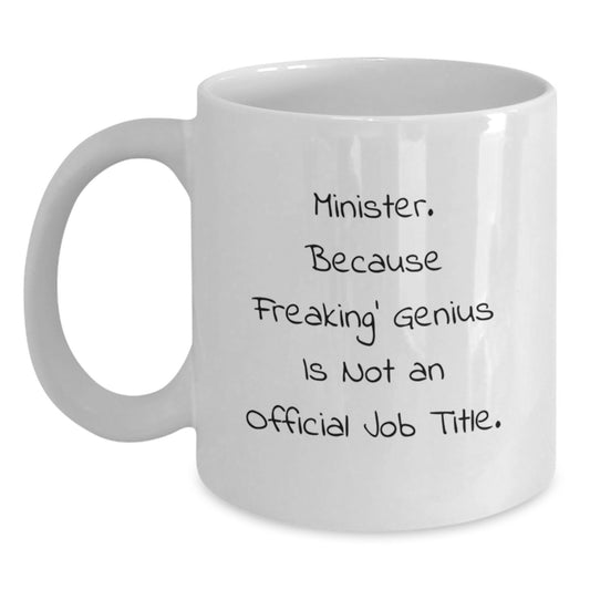 Minister Keepsake White Coffee Mug for Him Birthday Gift Ceramic 11oz - Main