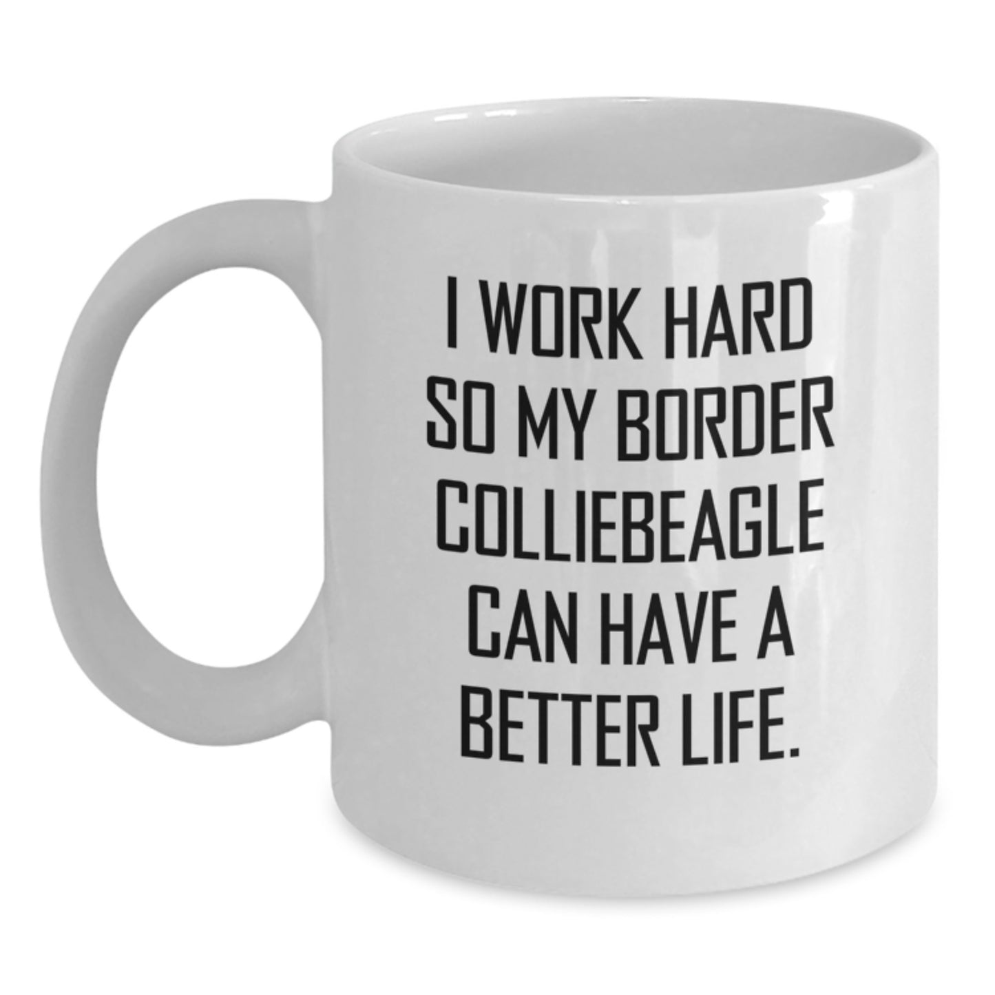 Funny Border Collie Dog Lover Gifts from Men to Friends Birthday White Coffee Mug - Main