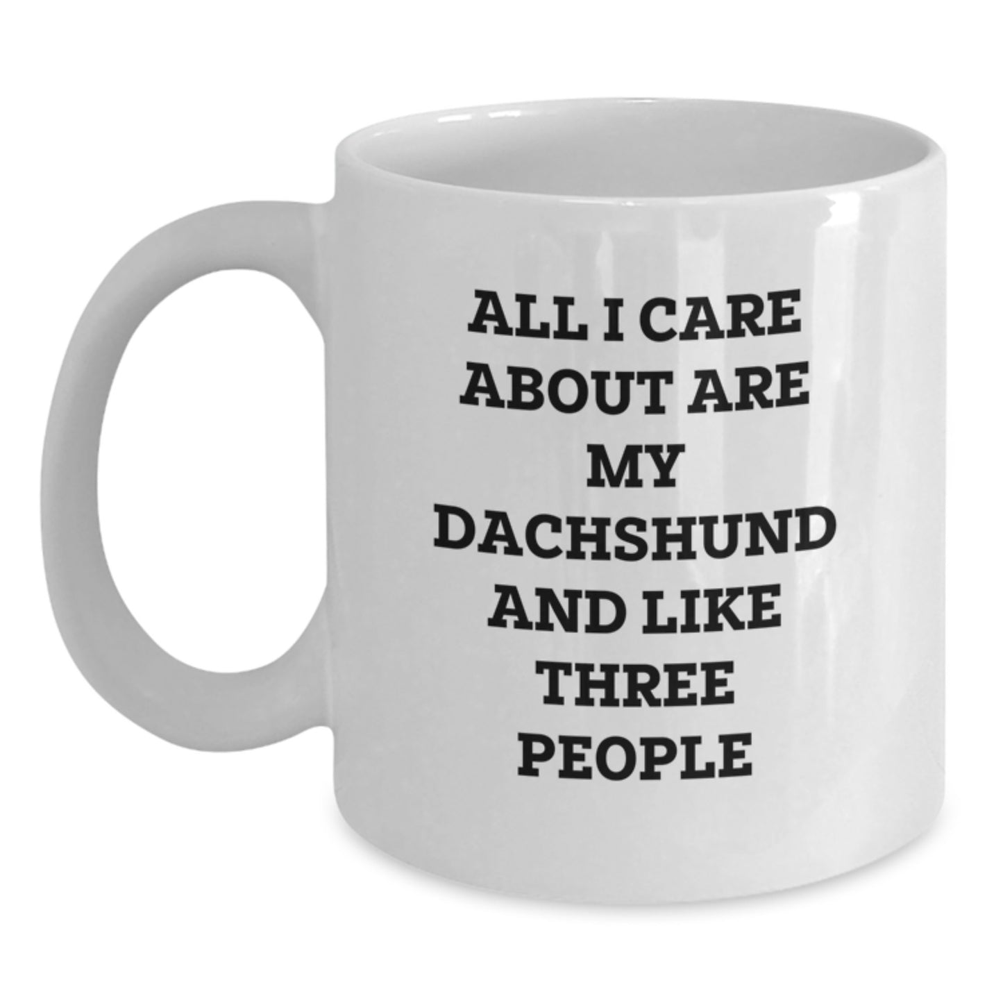 Funny Dachshund Dog Lover Gifts from Men and Women for Dachshund Dog Owners on Valentine's - White Coffee Mug - Main