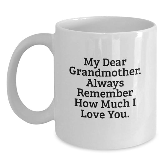 Funny Grandmother Gifts from Family for Graduation Unique White Coffee Mug - Main