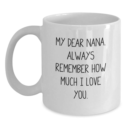 Funny Nana White Coffee Mugs Gifts from Family to Nana on Graduation Day - Main
