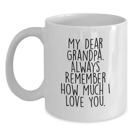Funny Grandpa Quote White Coffee Mugs Gifts for Grandpa from Family - Birthday Unique Gifts - Main