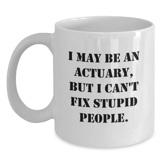 Actuary Keepsake White Coffee Mug for Him Graduation Gift - Main