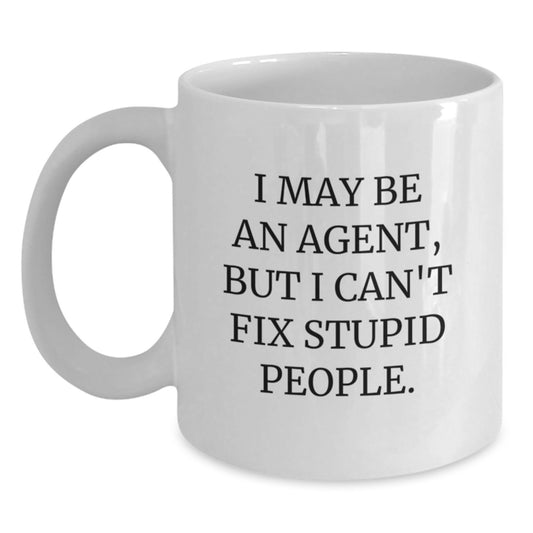 Funny Agent White Coffee Mug Gifts for Agent Men from Friends - Unique Graduation Unique Gifts - Main