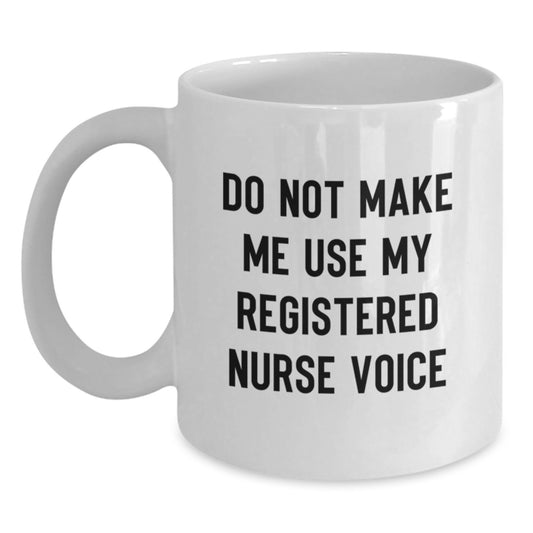 Funny Registered Nurse White Coffee Mug Gifts for Graduation, Gifts from Family Friends Coworkers - Main