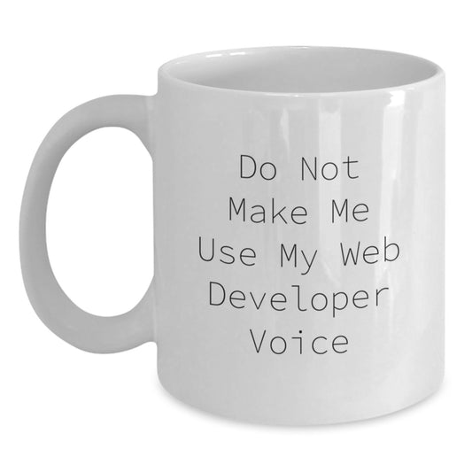 Birthday Gift Web Developer Mug for Her – White Coffee Surprise - Main