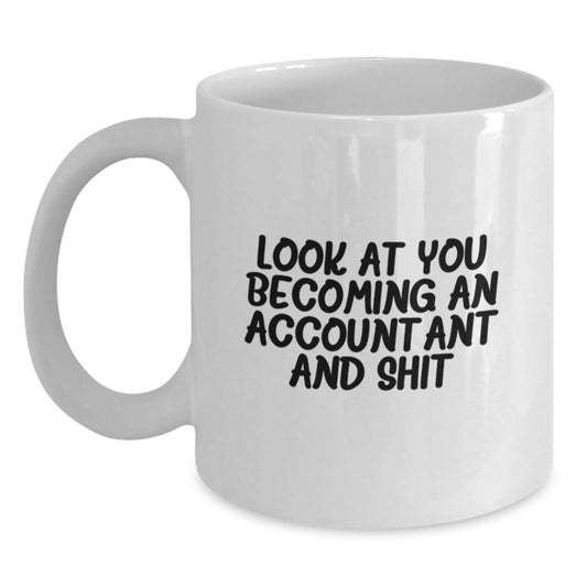 Accountant Keepsake White Mug for Him Birthday Gift 11oz Ceramic - Main