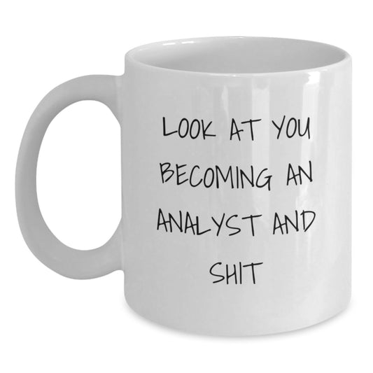 Premium Analyst White Coffee Mug Keepsake Birthday Gift for Him - Main